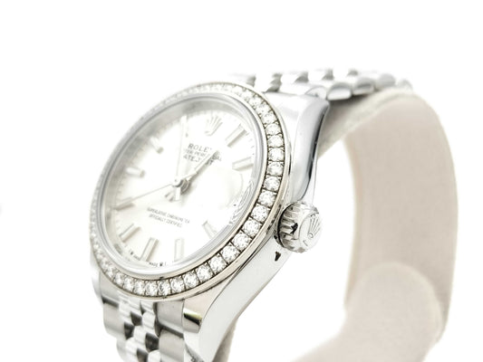 ROLEX Datejust 279384RBR 7895J680 Silver Dial Women's Watch