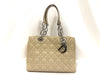 Dior Lady Cannage Enamel Patent Chain Tote Bag