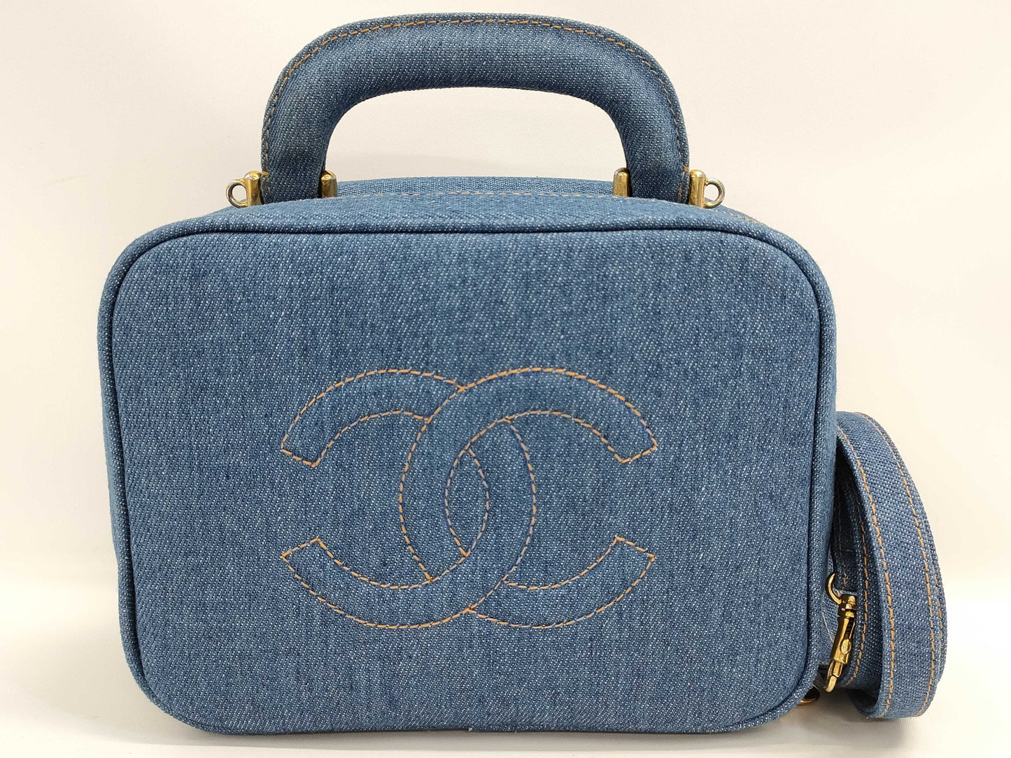 CHANEL Coco Mark Denim 2-Way Vanity Bag