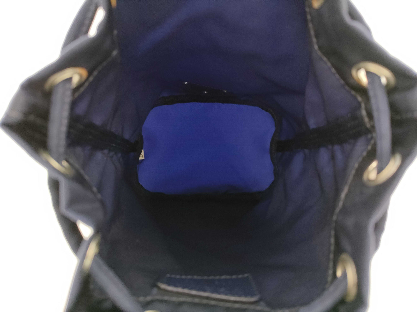 PRADA Drawstring Nylon Pouch Navy