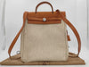HERMES Airbag Ad pm Backpack Canvas Leather □B 98 Year Brown Beige Backpack