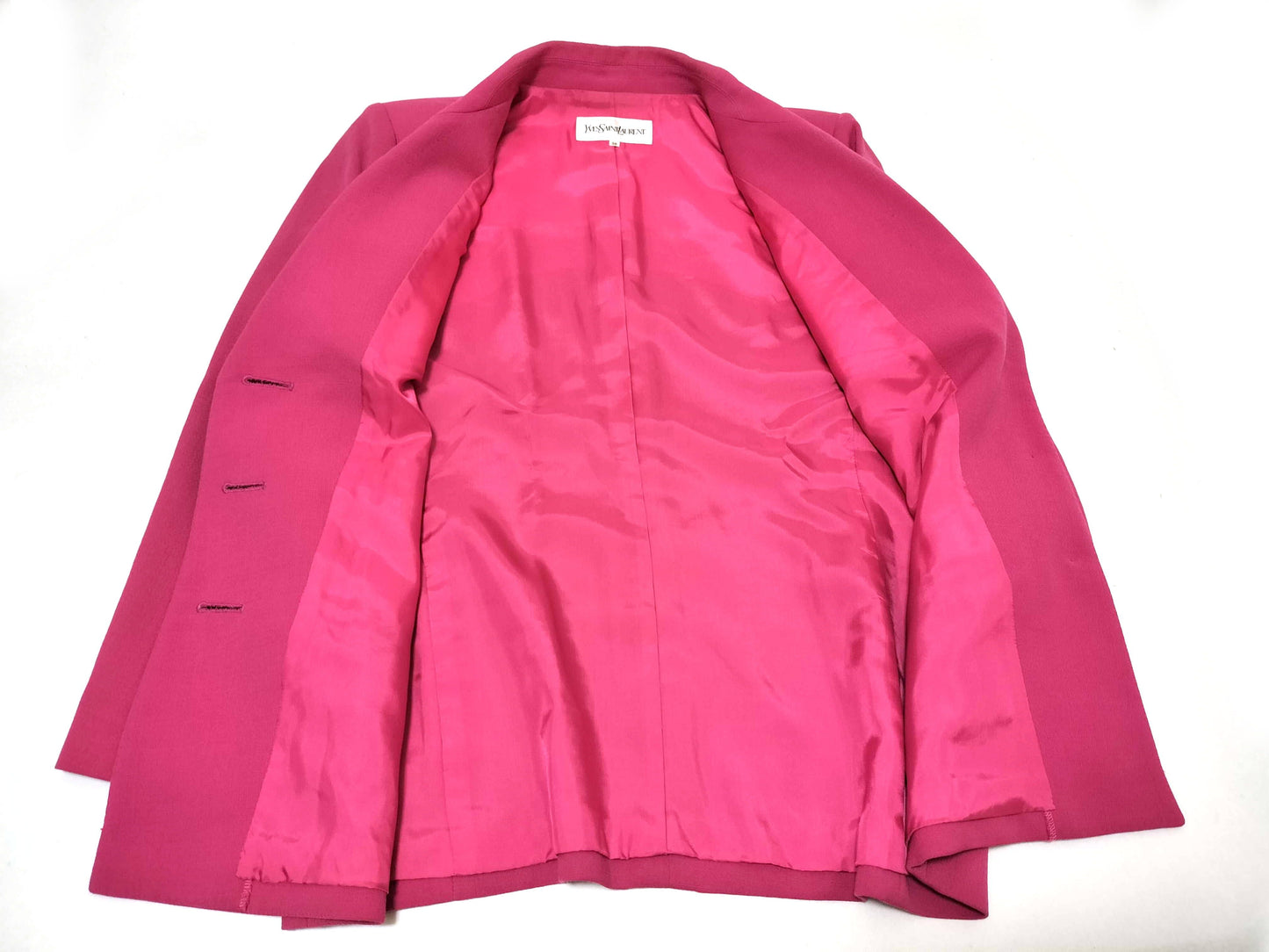 Yves Saint Laurent Tailored Jacket Pink Gold Buttons Size 36 Jacket