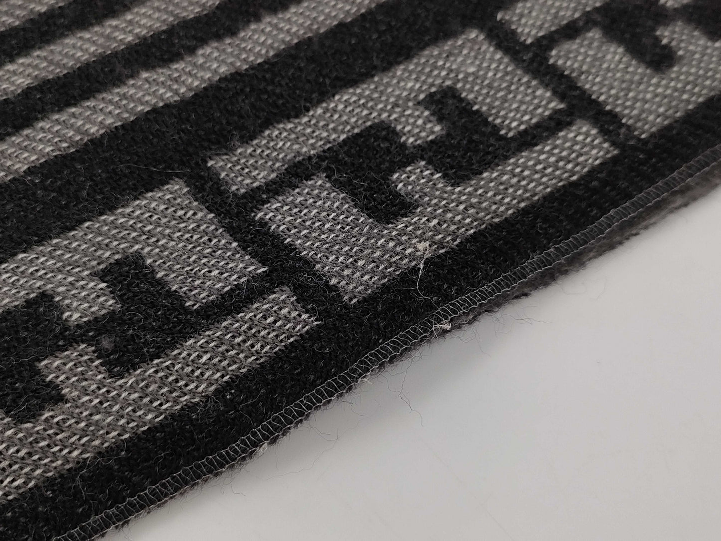 FENDI Zucca Striped Grey Scarf