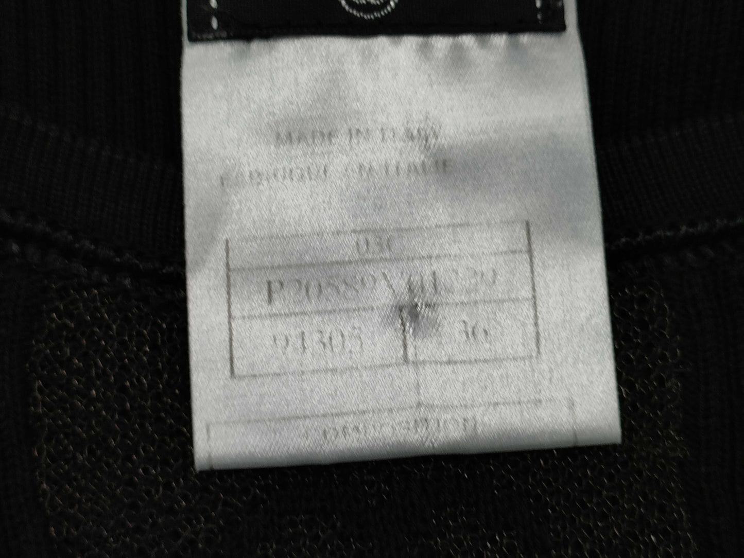 CHANEL 03C P20589V01229 Coco Mark T-shirt, see-through, black, size 36