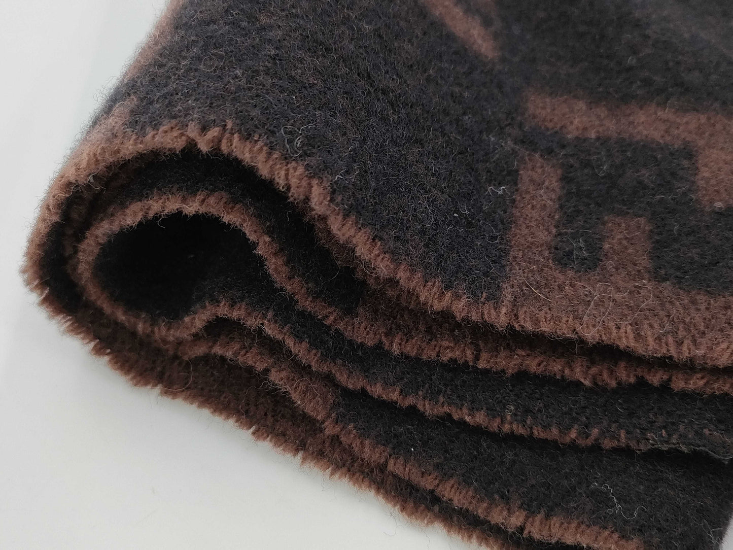 FENDI Zucca Scarf Brown Black Scarf