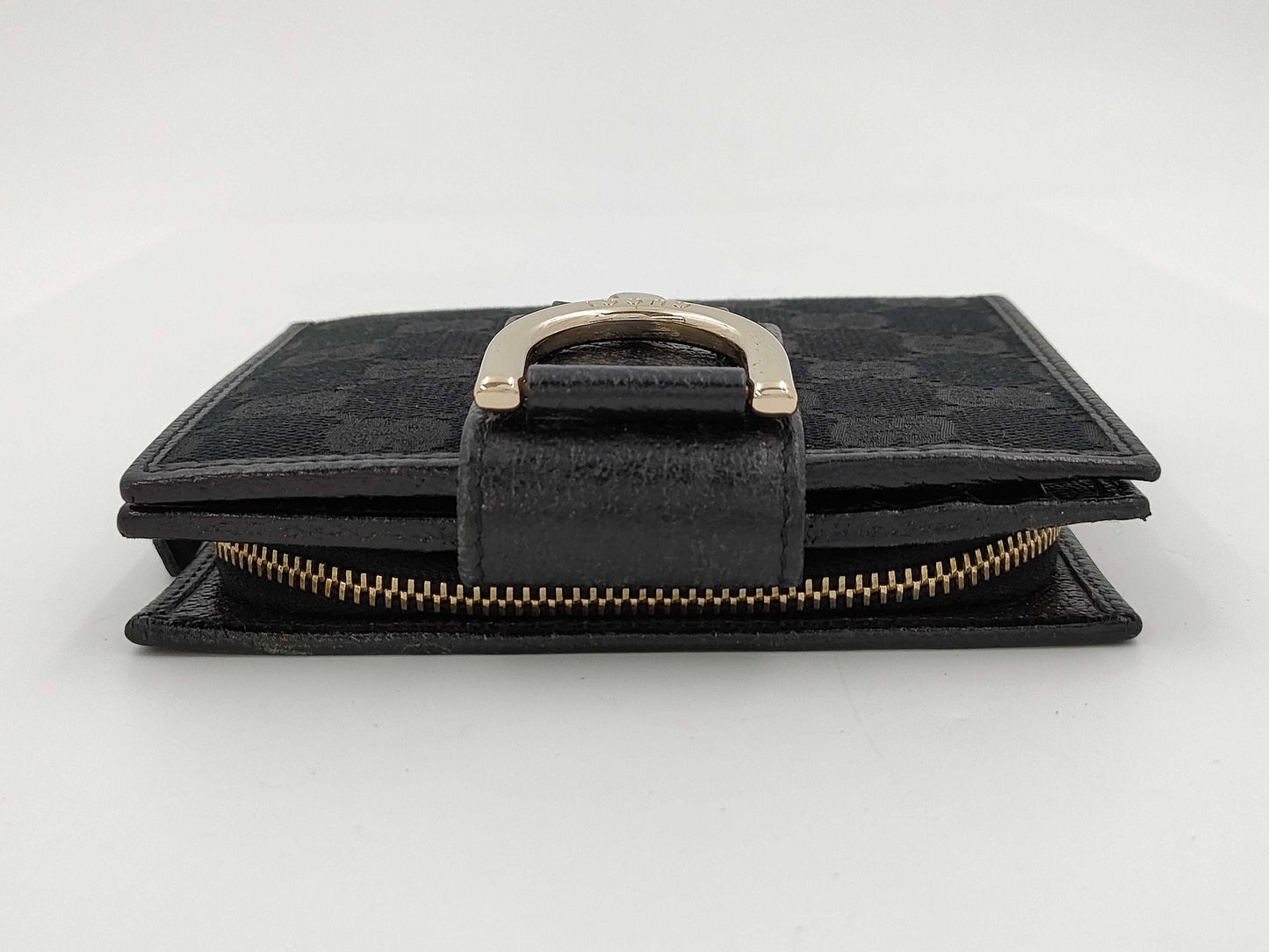 GUCCI 154255 Abby GG Canvas Bifold Wallet Black
