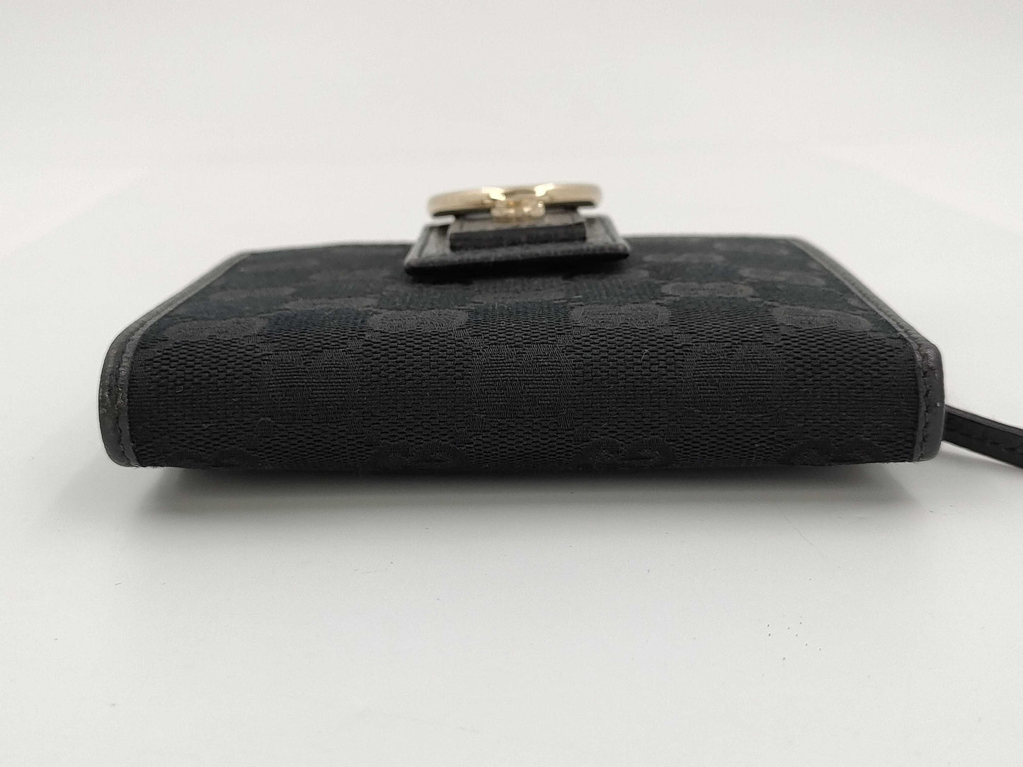 GUCCI 154255 Abby GG Canvas Bifold Wallet Black