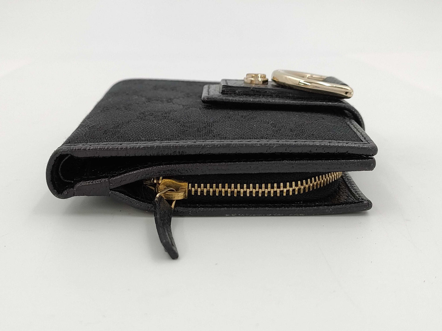 GUCCI 154255 Abby GG Canvas Bifold Wallet Black