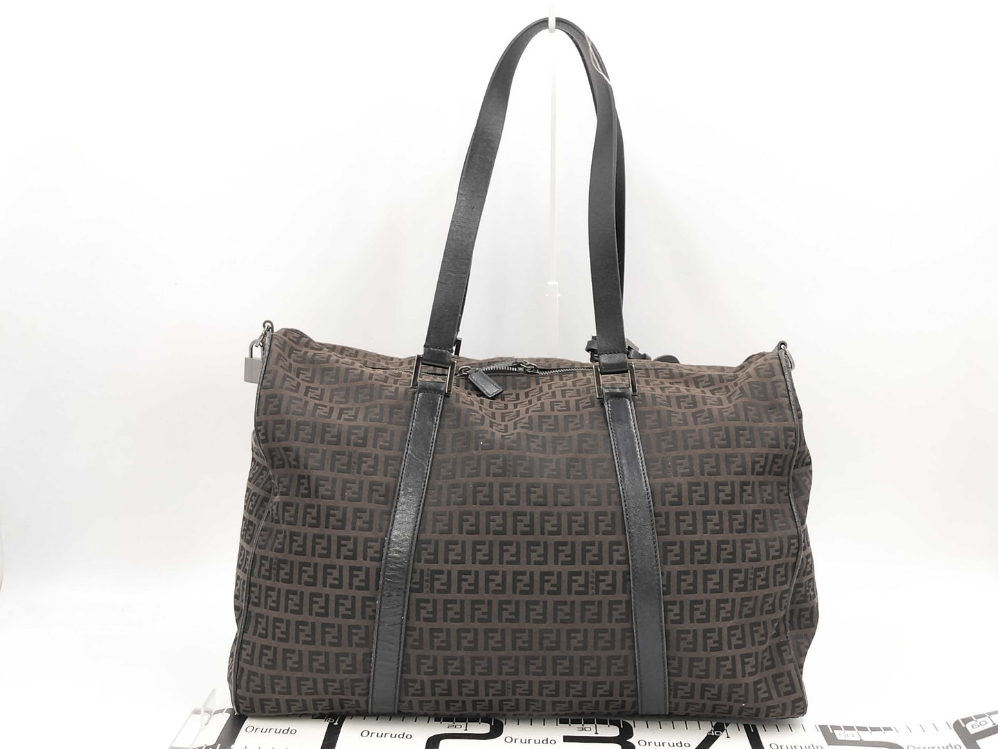 FENDI Zucchino Handbag Boston Bag Boston Bag