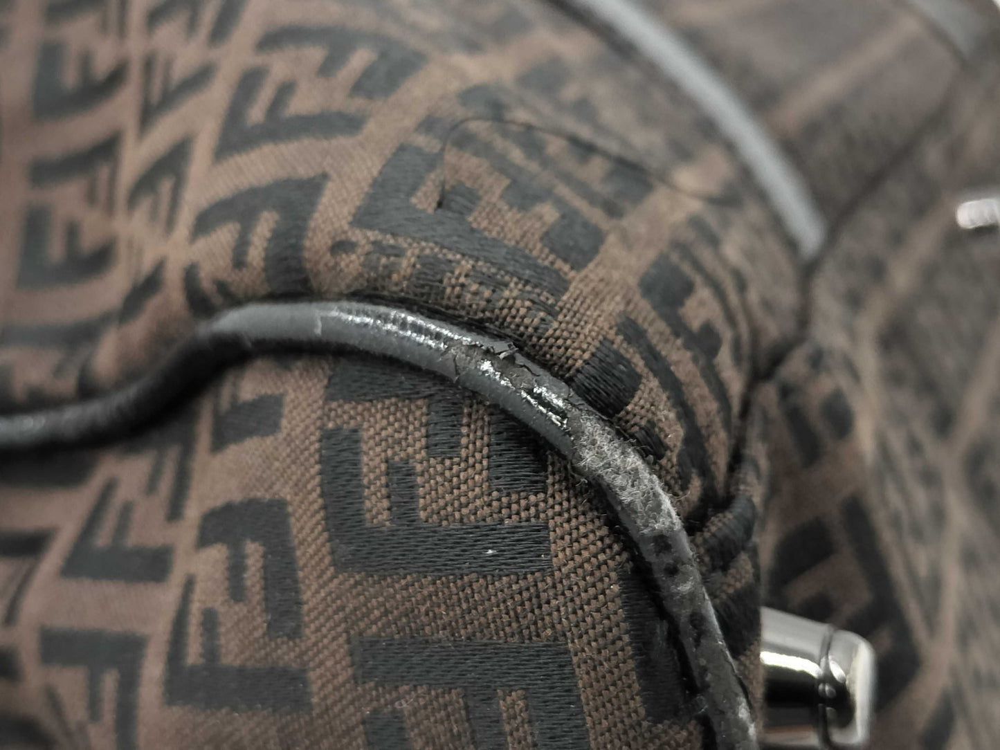 FENDI Zucchino Handbag Boston Bag Boston Bag