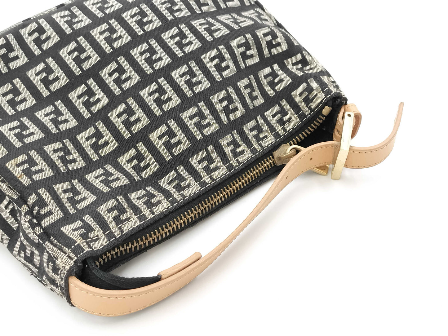 FENDI Zucchino Handbag Hand Pouch Handbag