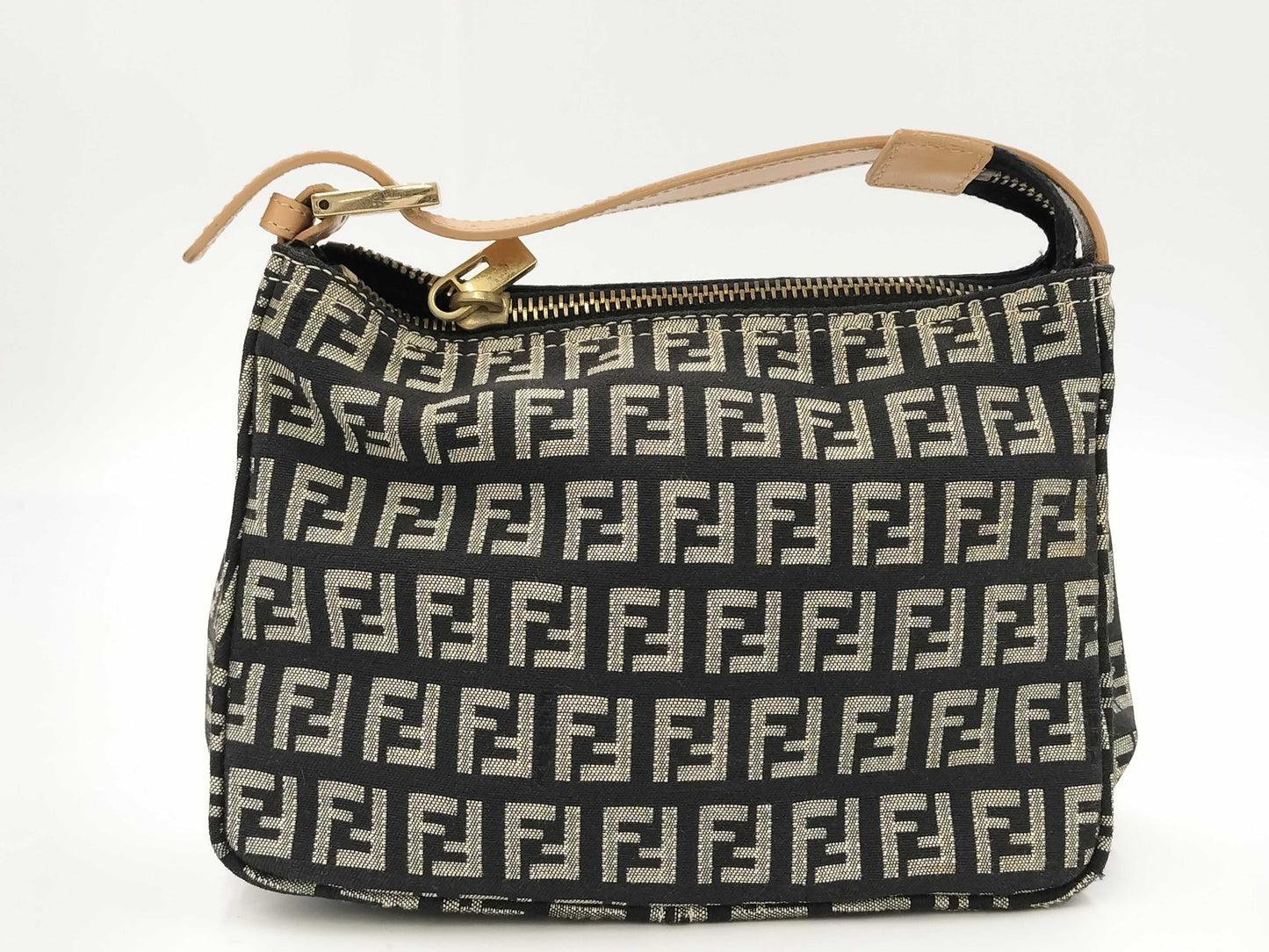 FENDI Zucchino Handbag Hand Pouch Handbag