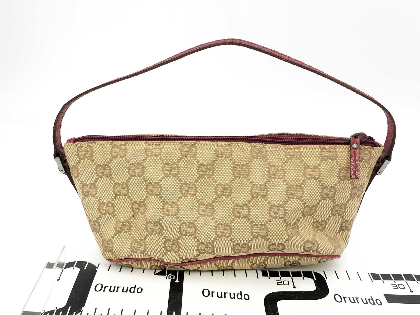 GUCCI GG Canvas Hand Pouch Handbag