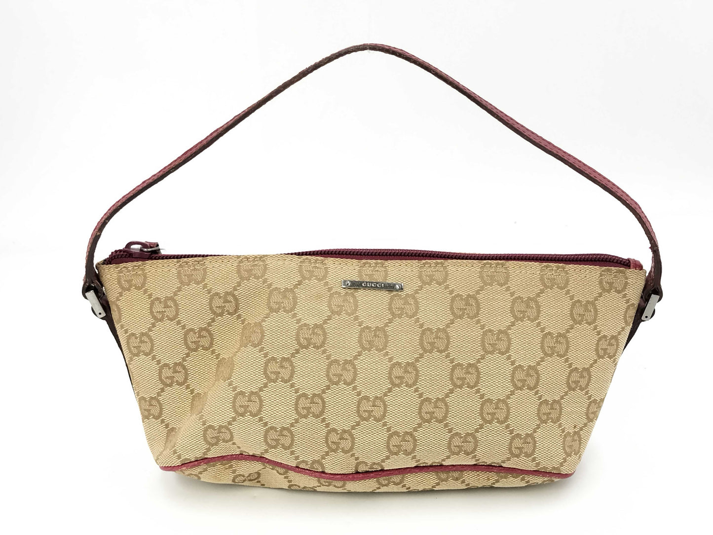 GUCCI GG Canvas Hand Pouch Handbag