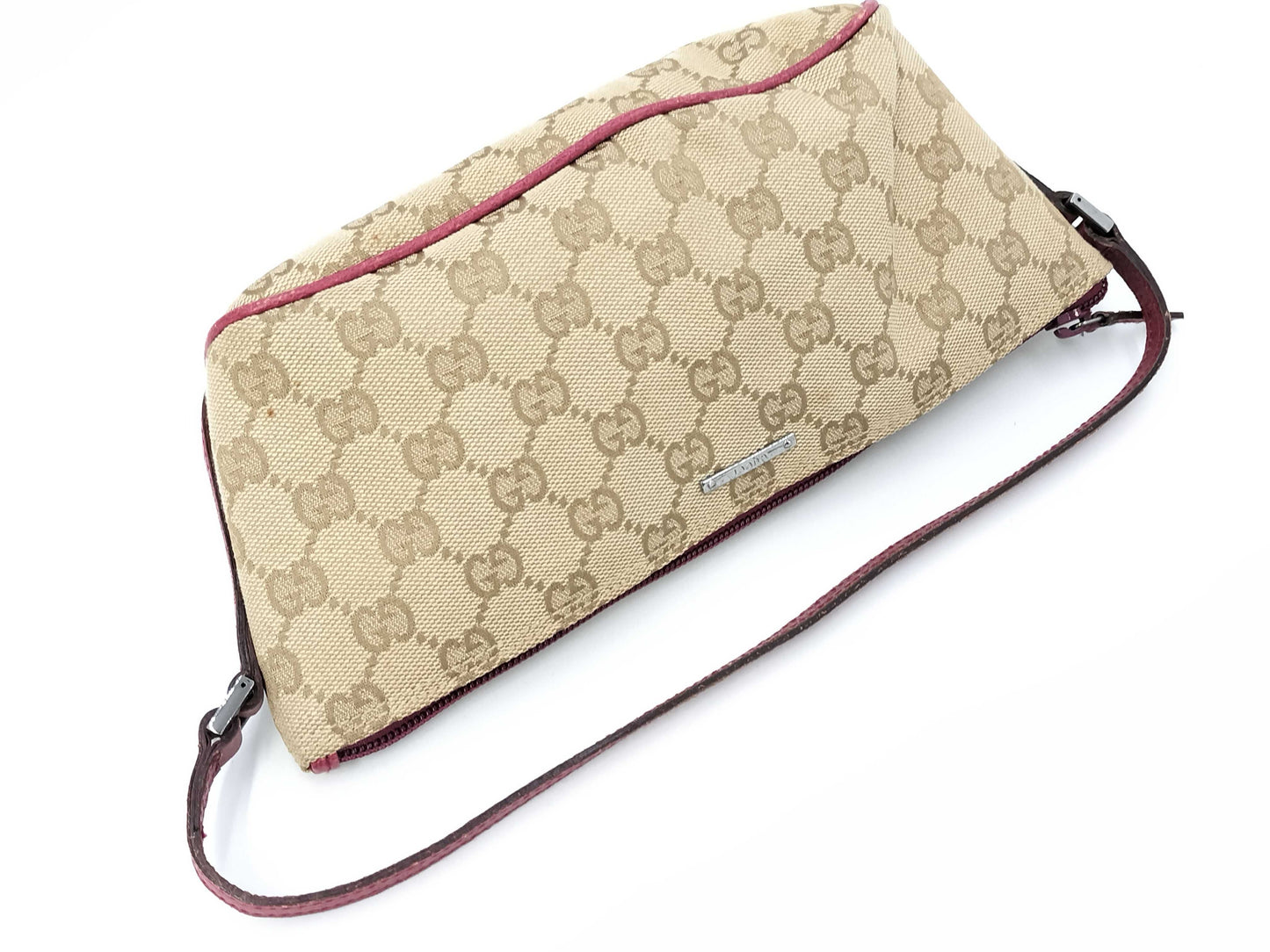 GUCCI GG Canvas Hand Pouch Handbag