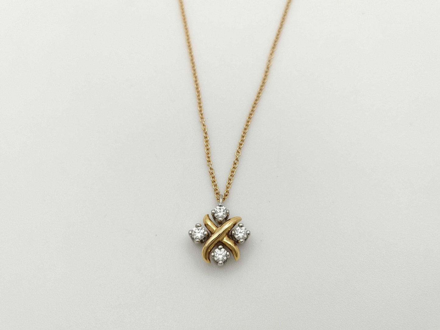Tiffany & Co. Schlumberger 4PD AU750/PT950 3.6g Necklace