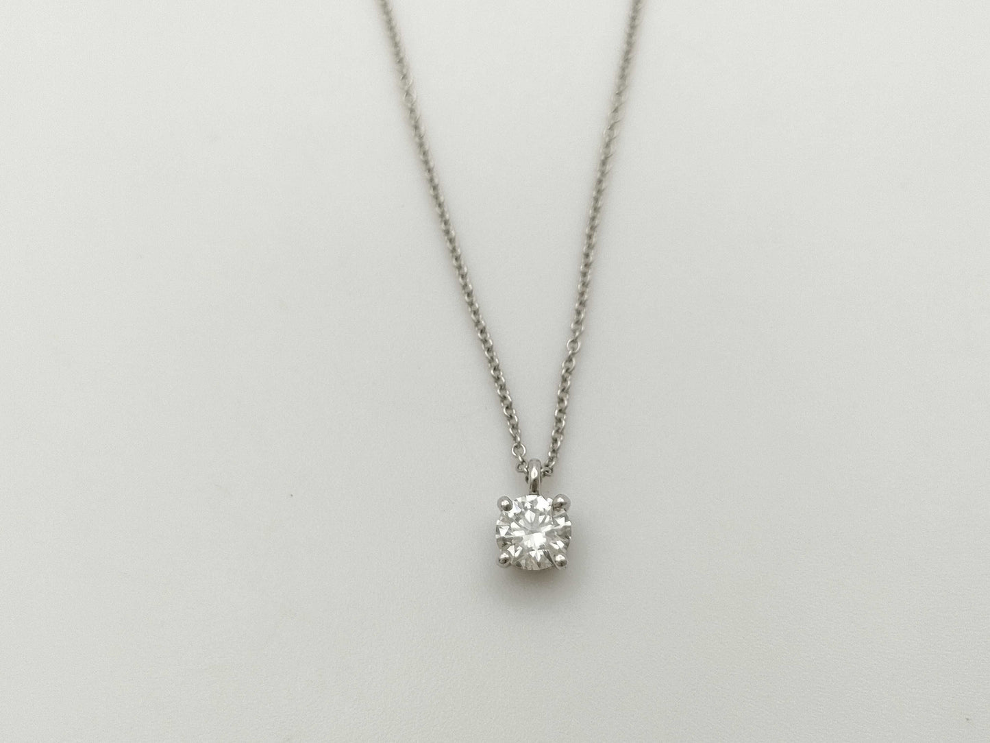 Tiffany & Co. Solitaire D0.55ct PT950 2.7g Necklace