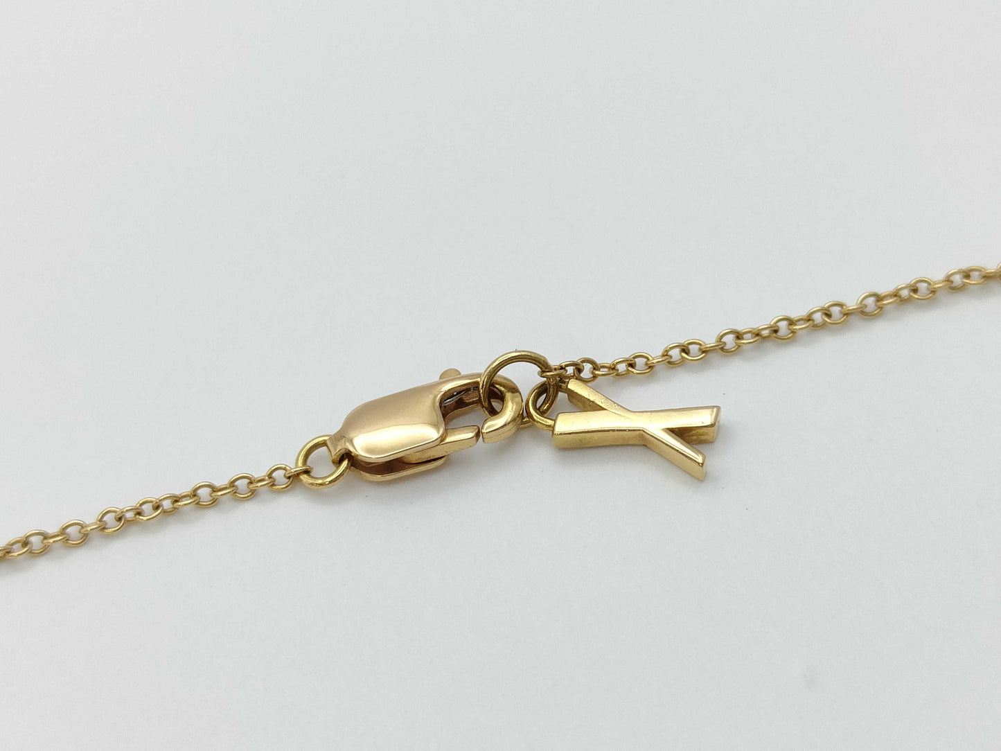 Tiffany & Co. Atlas X Closed Interlocking PG Au750 5.9g Necklace