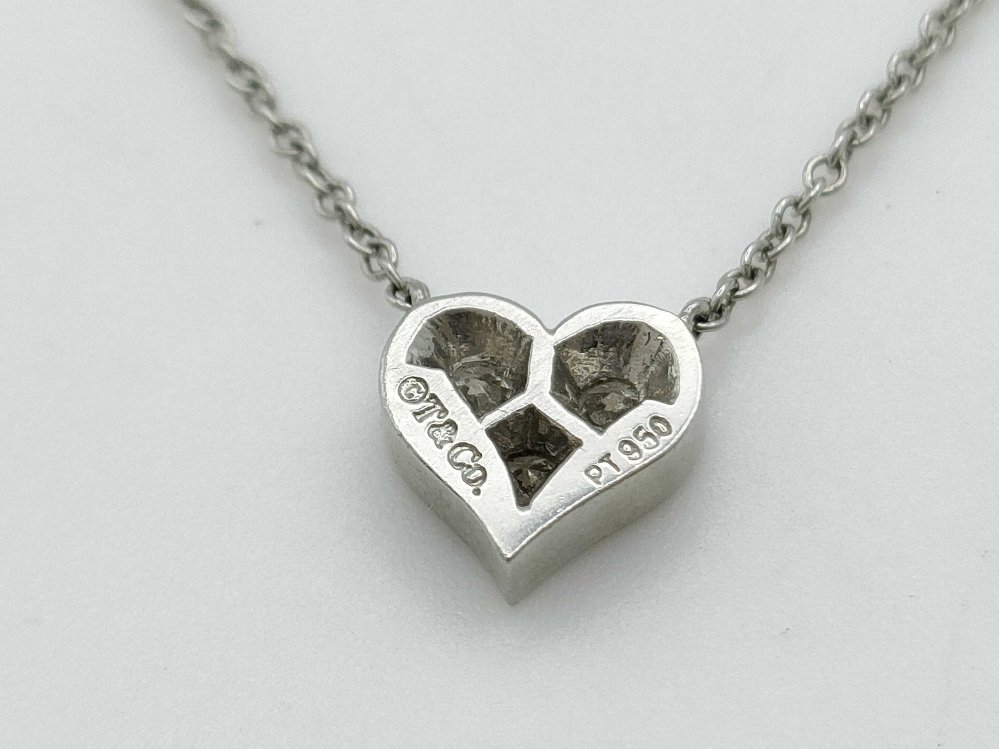 Tiffany & Co. Sentimental Heart 3PD PT950 3.2g Necklace