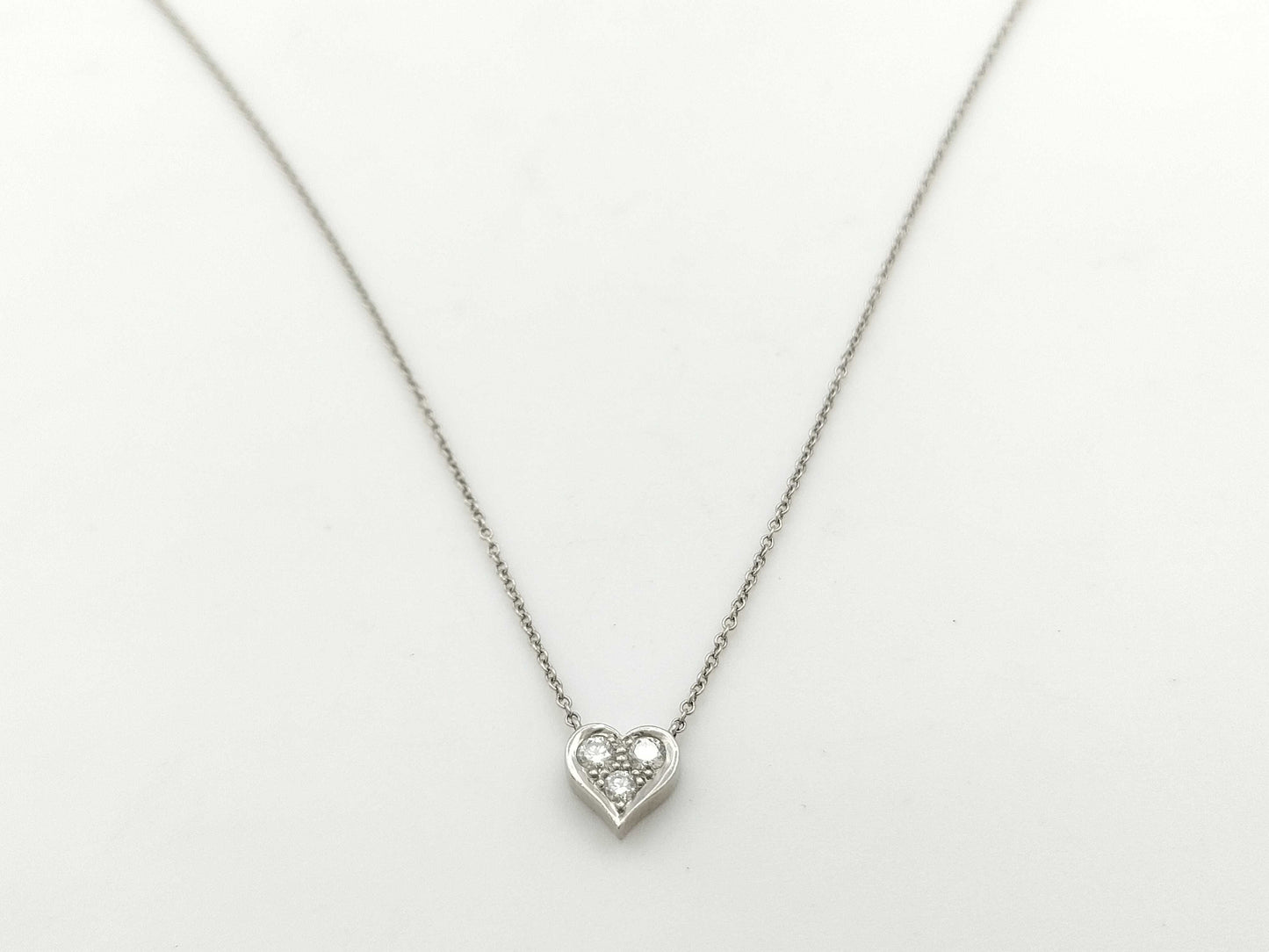 Tiffany & Co. Sentimental Heart 3PD PT950 3.2g Necklace