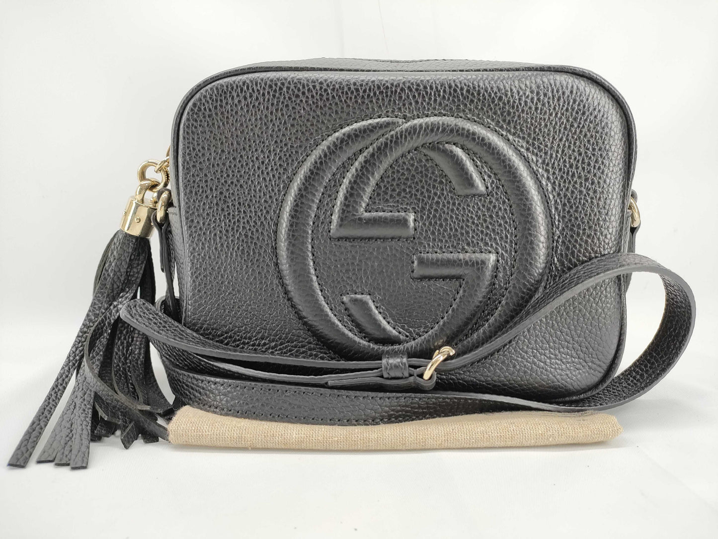 GUCCI Soho Shoulder Bag, Black, 308364
