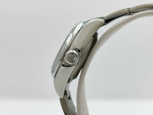 ROLEX 176200 Z640630 Silver Dial Blue Bar Index Women's Watch