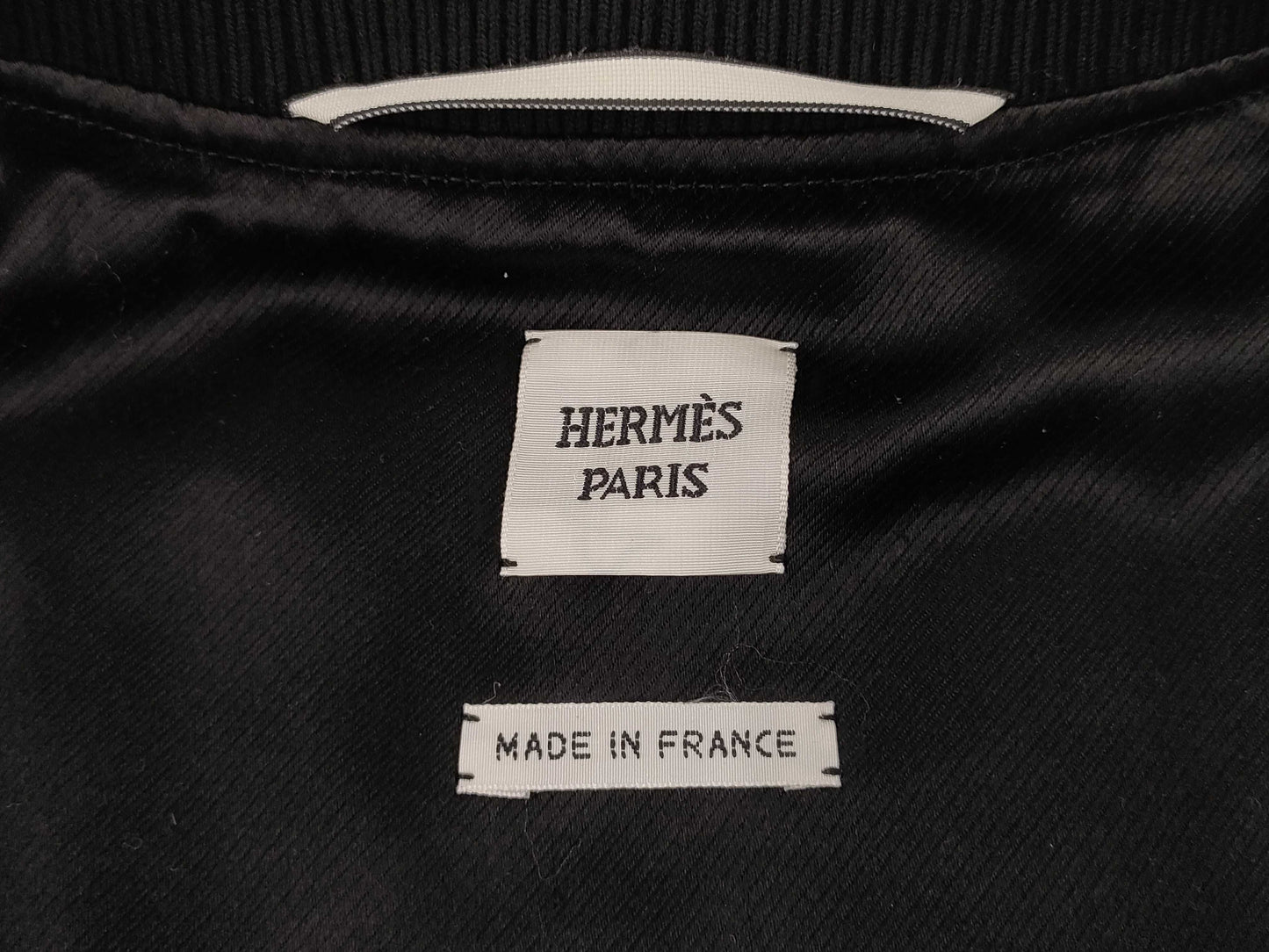 HERMES Hermes silk zip-up jacket 36 jacket