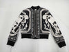 HERMES Hermes silk zip-up jacket 36 jacket