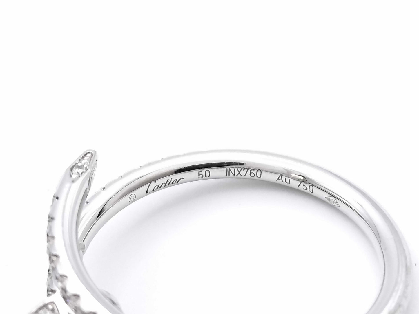 Cartier Juste un Clou Small #50 Diamond WG Au750 3.0g Ring