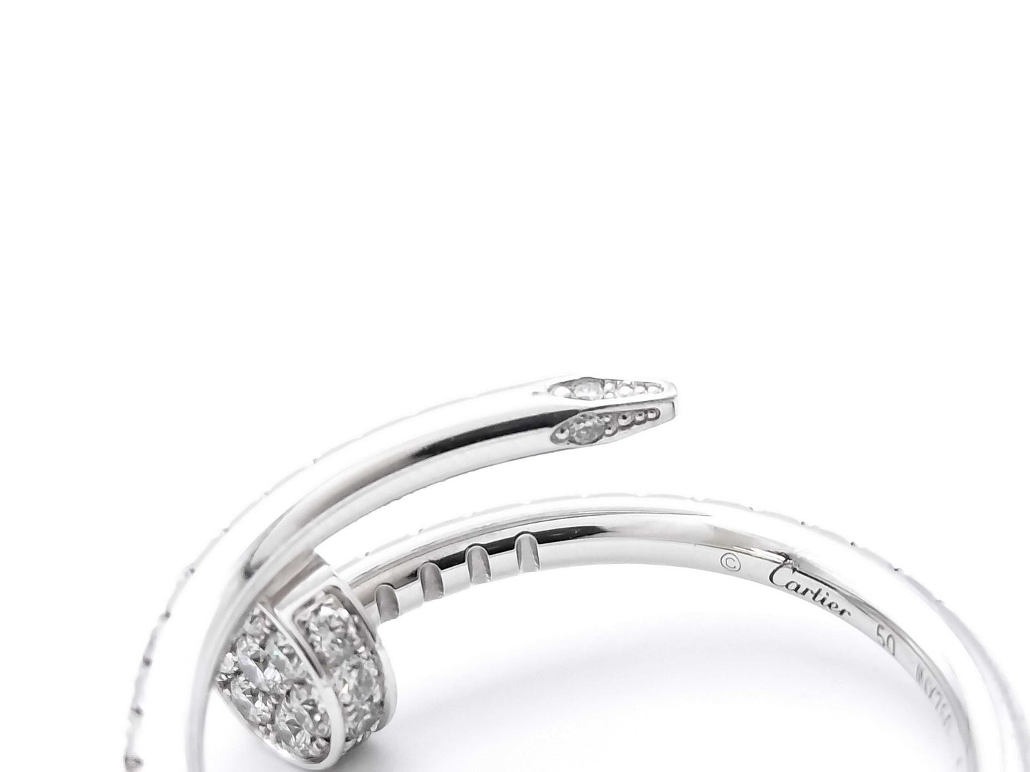 Cartier Juste un Clou Small #50 Diamond WG Au750 3.0g Ring