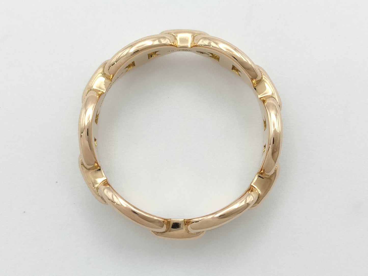 HERMES Chaine d'Ancre Enchaine #49 PG Au750 4.0g Ring