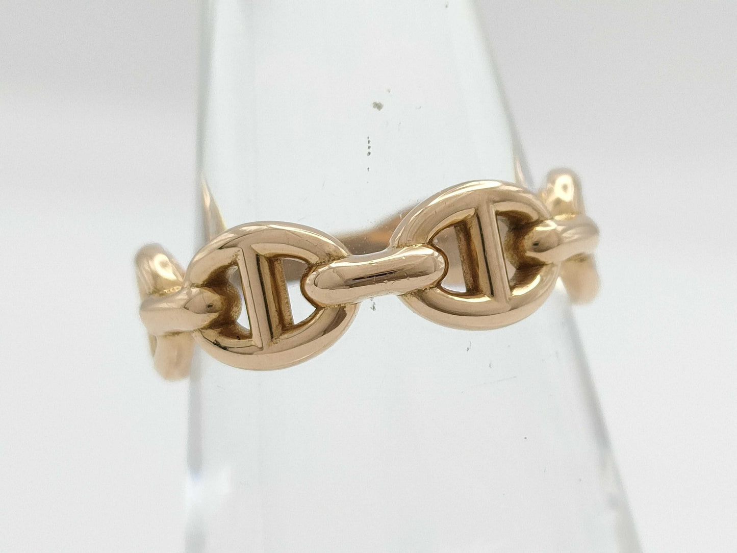 HERMES Chaine d'Ancre Enchaine #49 PG Au750 4.0g Ring