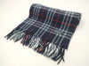 BURBERRY Nova Check Fringe Scarf, Made in England, Lambswool, Navy, Tag Included