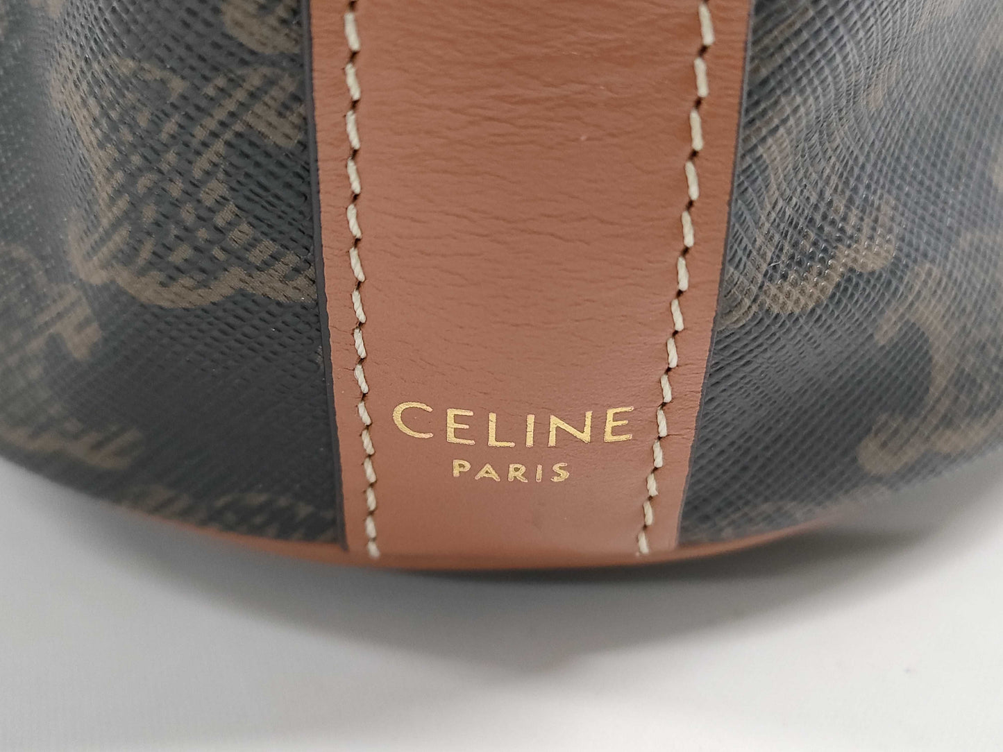 CELINE Small Drawstring Bag / Triomphe Canvas Shoulder Bag