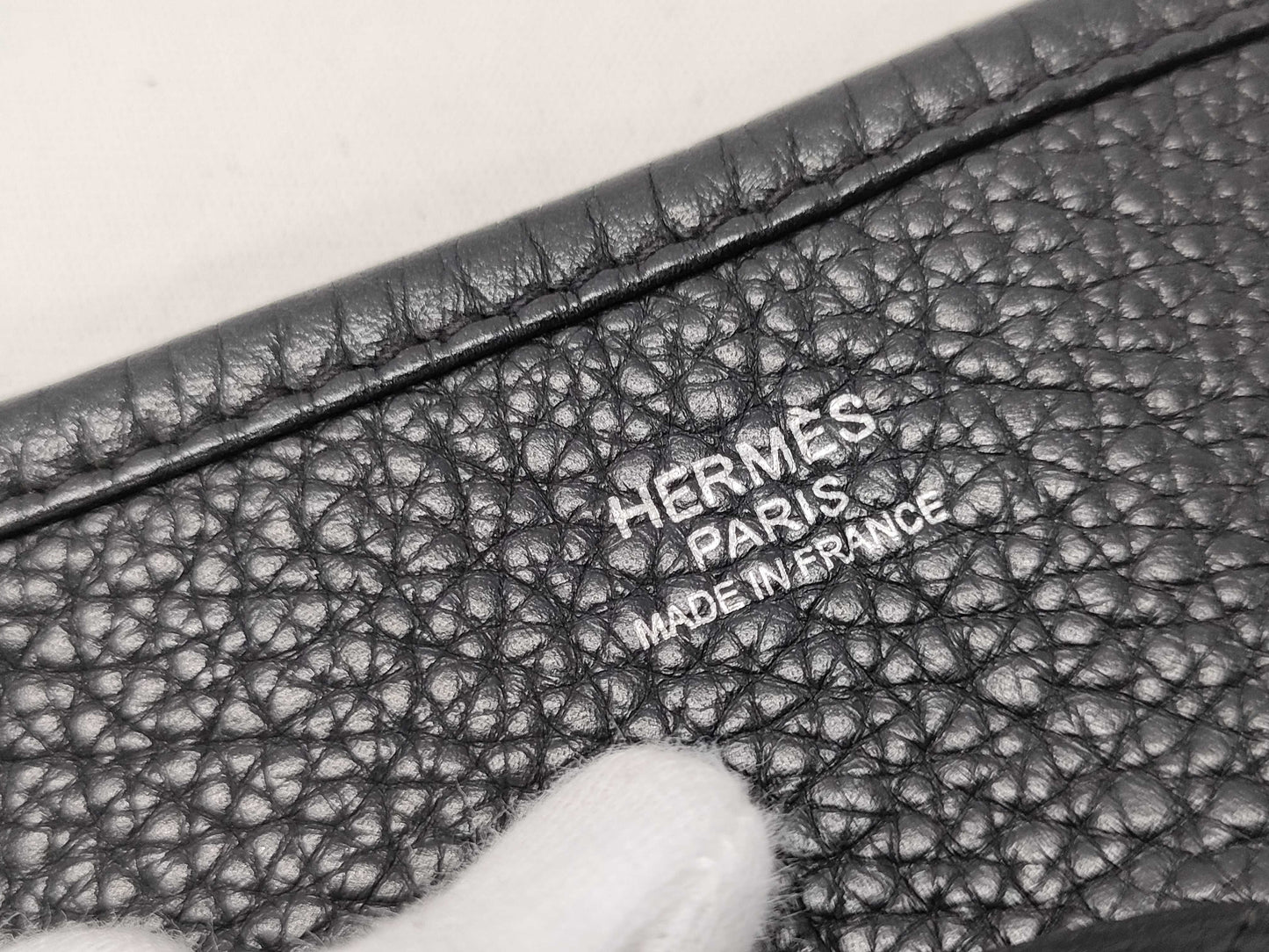 HERMES Evelyne III PM Taurillon Black Shoulder Bag with L Stamp
