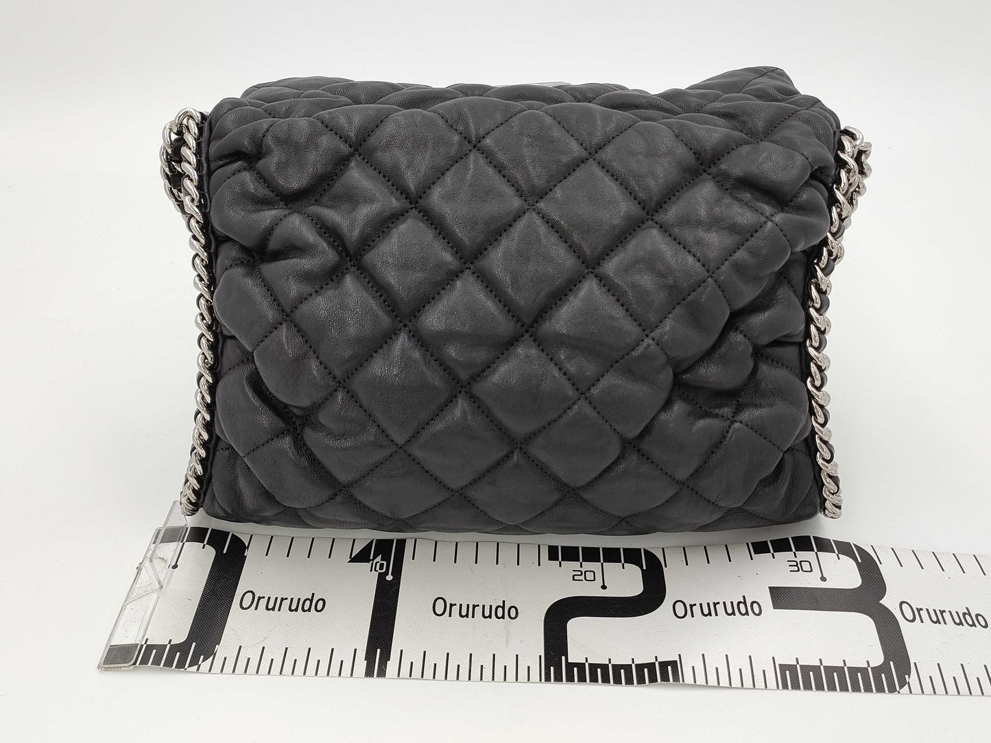 CHANEL Lambskin Round Chain Shoulder Bag