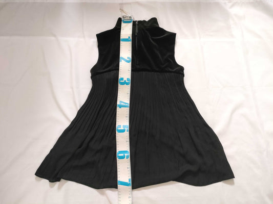 FOXEY Velvet Noir by FOXEY NEW YORK Crystal Pleated Top, Black, Size 42