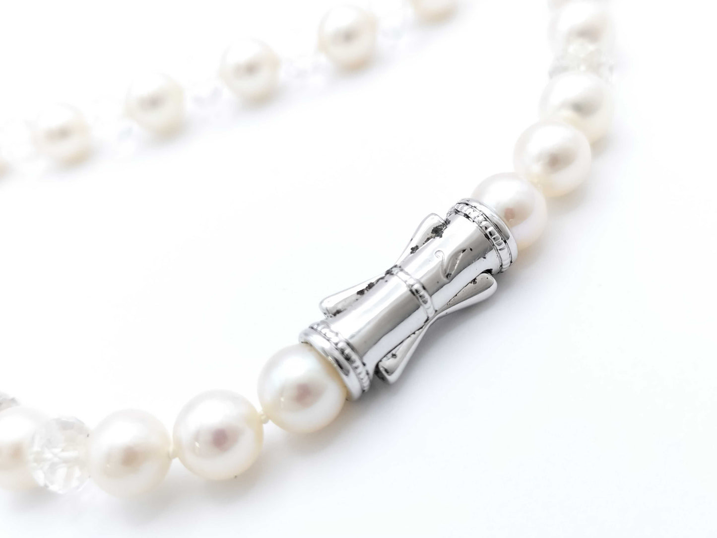 TASAKI Varie Pearl Crystal Silver 74.7g Necklace