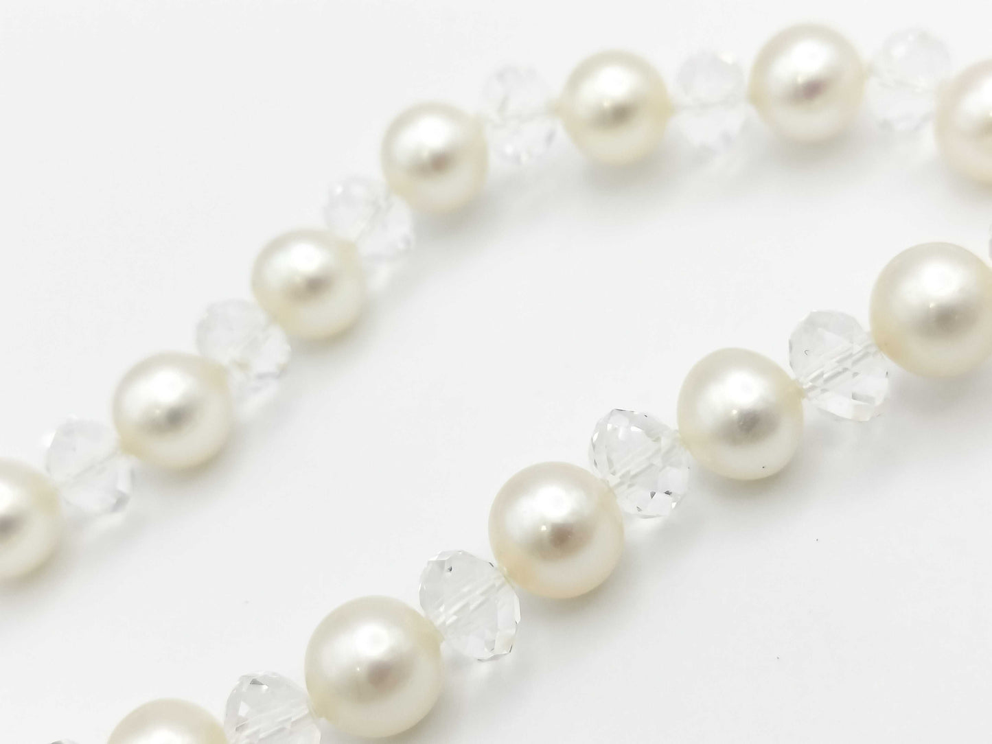TASAKI Varie Pearl Crystal Silver 74.7g Necklace