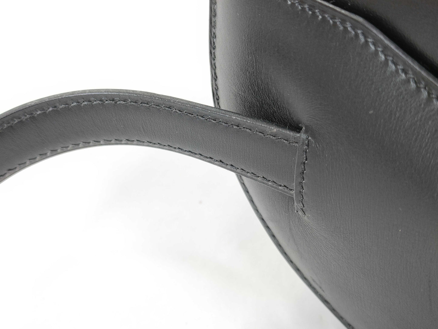 HERMES Black Box Calf Waist Bag with 〇Y Stamp