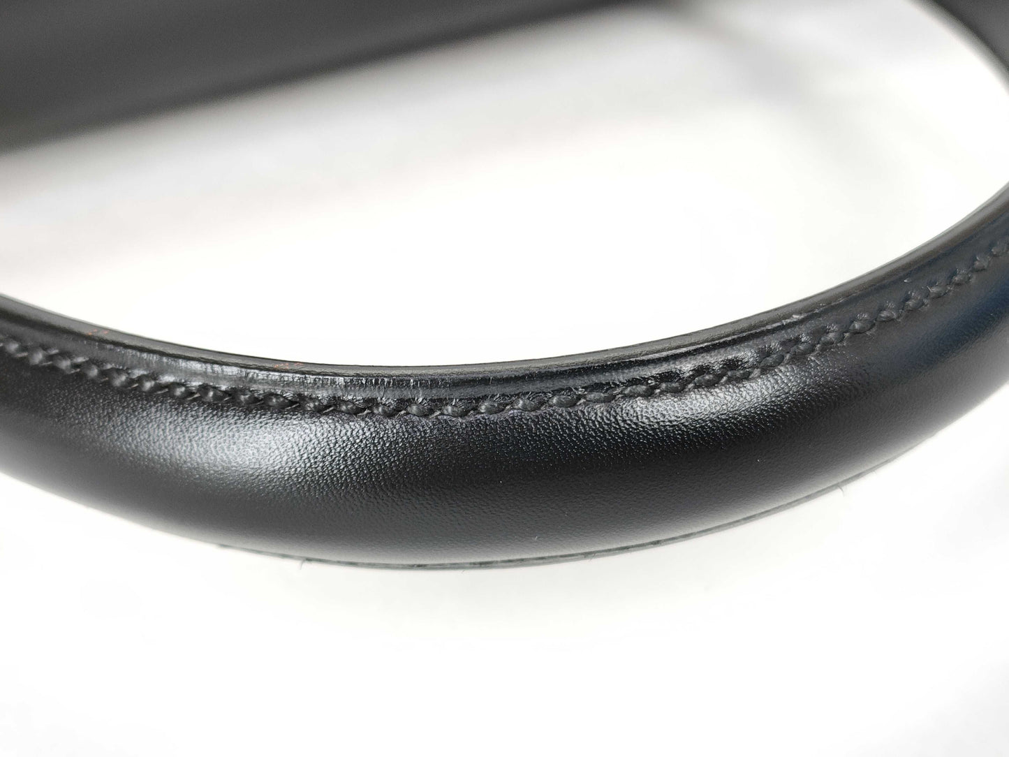 HERMES Piano Black Box Calf Handbag with V Stamp
