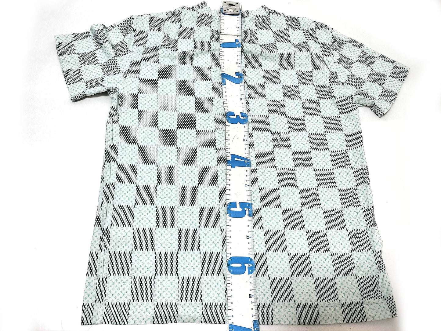 LOUIS VUITTON Louis Vuitton T-shirt Damier Monogram Embroidered Logo RM242MM M T-shirt