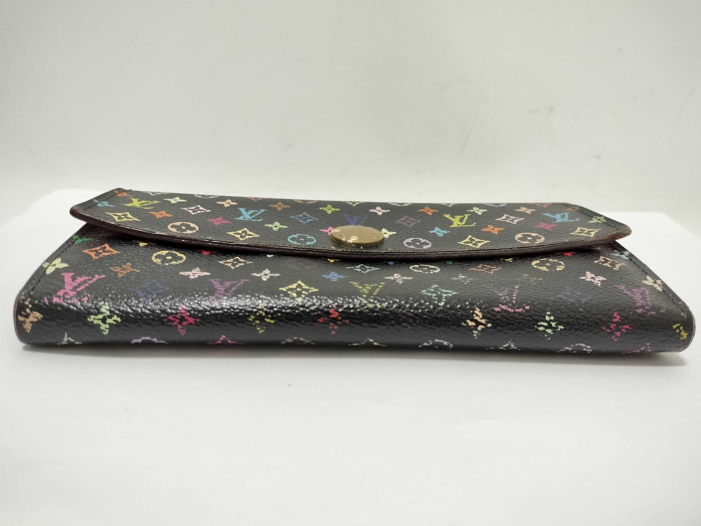 LOUIS VUITTON LOUIS VUITTON Monogram Multicolore Louis Vuitton Long Wallet Monogram Multicolore Black Wallet