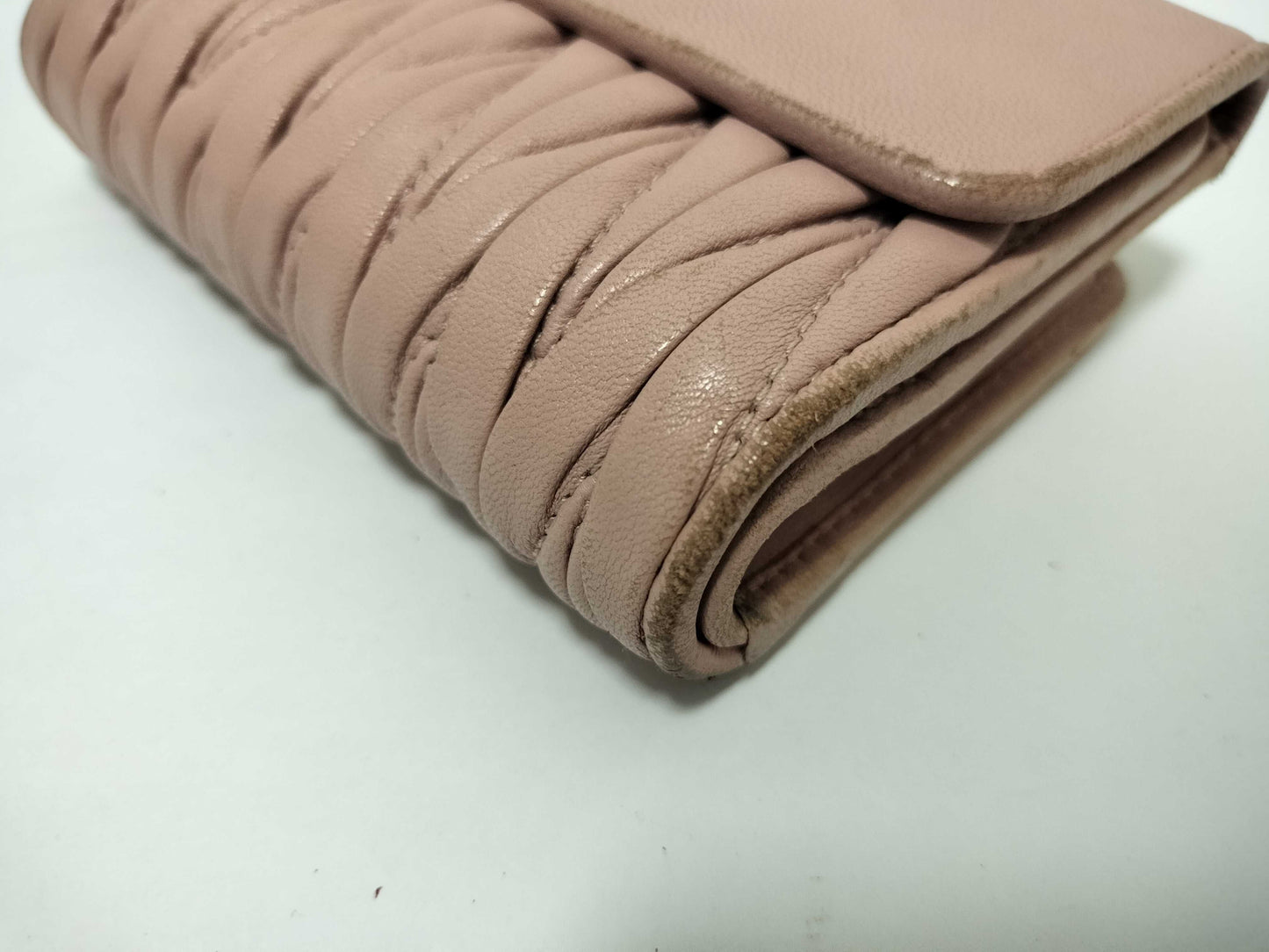 Miu Miu Miu Miu Miu Miu Folding Wallet Logo Matelasse Wallet