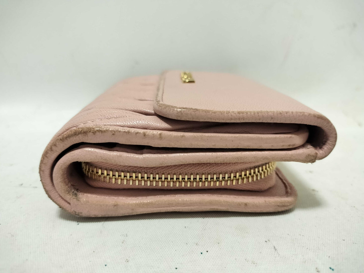 Miu Miu Miu Miu Miu Miu Folding Wallet Logo Matelasse Wallet