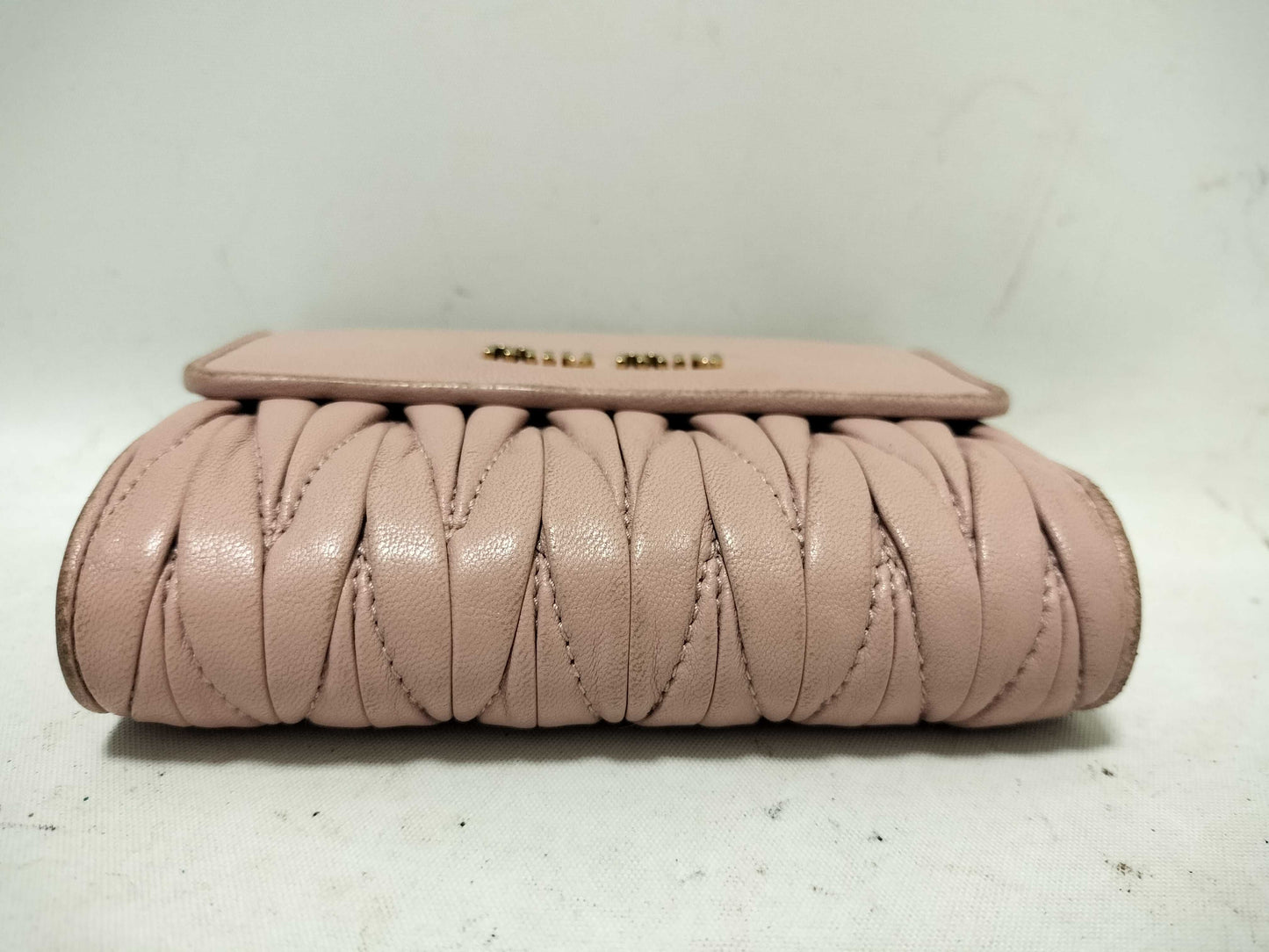 Miu Miu Miu Miu Miu Miu Folding Wallet Logo Matelasse Wallet