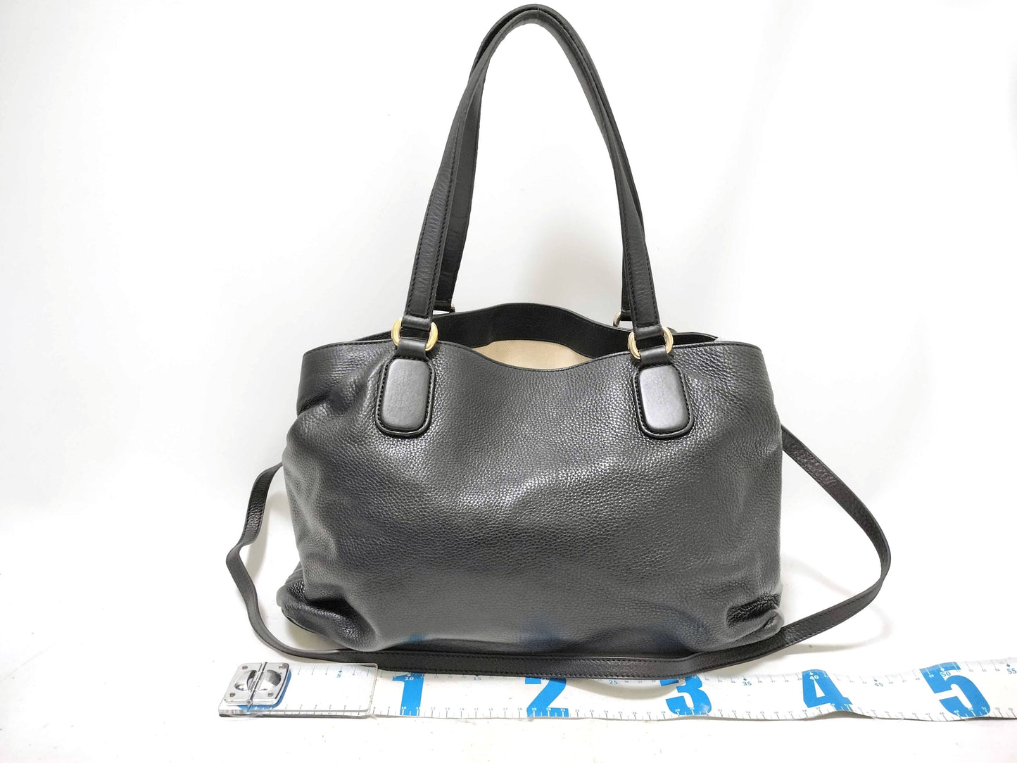 Gucci Tote Bag Shoulder Bag 2-Way Interlocking Soho Black Tote Bag