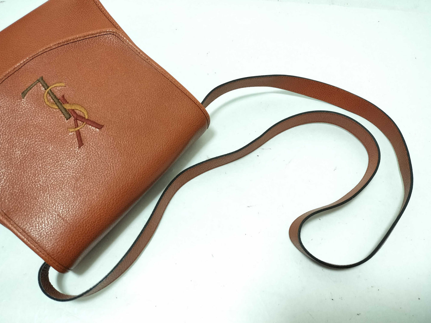 Yves Saint Laurent Cassandra Logo Leather Shoulder Bag