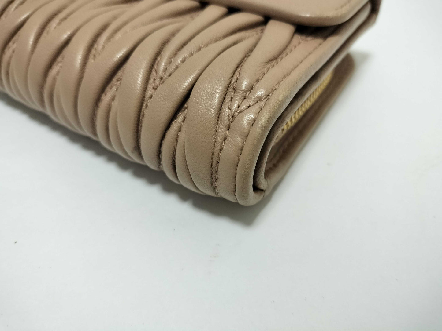 Miu Miu Miu Miu Miu Folding Wallet Matelasse Logo Wallet