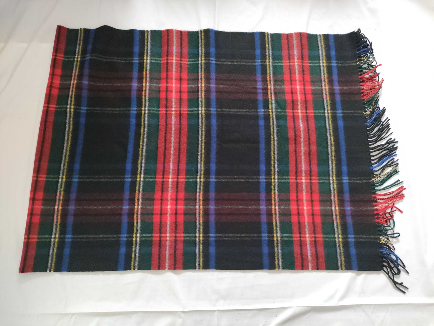 Johnstons Large Cashmere Scarf, Check Pattern, Multicolor, Approx. 70x200cm